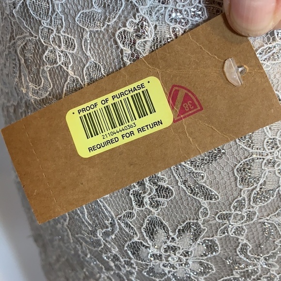 Cremieux Cody Skirt Silver/Taupe Sparkle Lined Midi Length, Lined, Size Medium - Picture 7 of 14